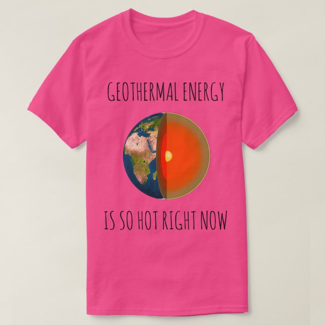 CAMISETA A ENERGIA GEOTÉRMICA ESTÁ TÃO QUENTE AGORA (Frente do Design)