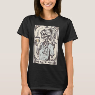 Camiseta A Enfermeira de Diálise Halloween Esqueleto Enferm