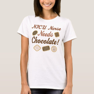 Camiseta A enfermeira de Nicu precisa o chocolate