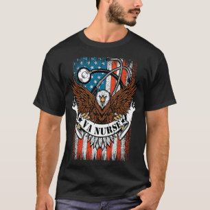 Camiseta A enfermeira Real Americana Patriótica 4 de julho