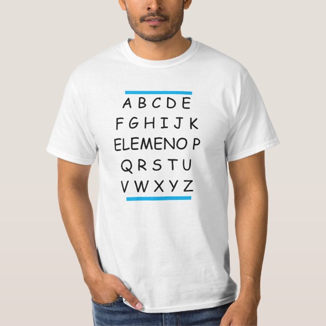 Camiseta A Engraçada Gramática Sarcástica do ABC (Frente)