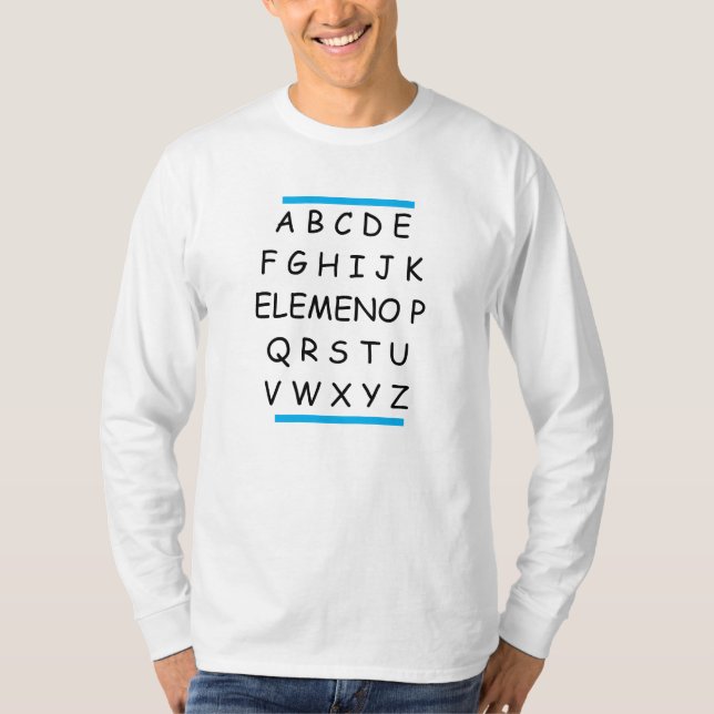 Camiseta A Engraçada Gramática Sarcástica do ABC (Frente)