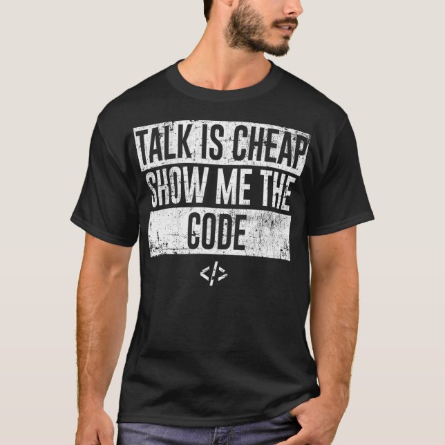 Camiseta A Engraçada Palestra É Barata Mostre-Me O Programa (Frente)