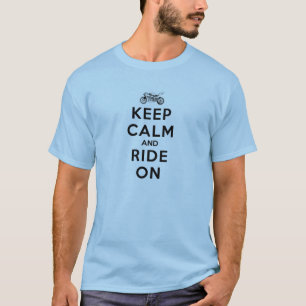Camiseta A engrenagem da motocicleta mantem a calma e