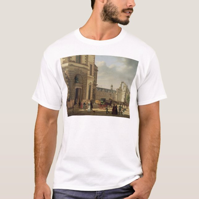 Camiseta A entrada ao Musee de Louvre e St. (Frente)
