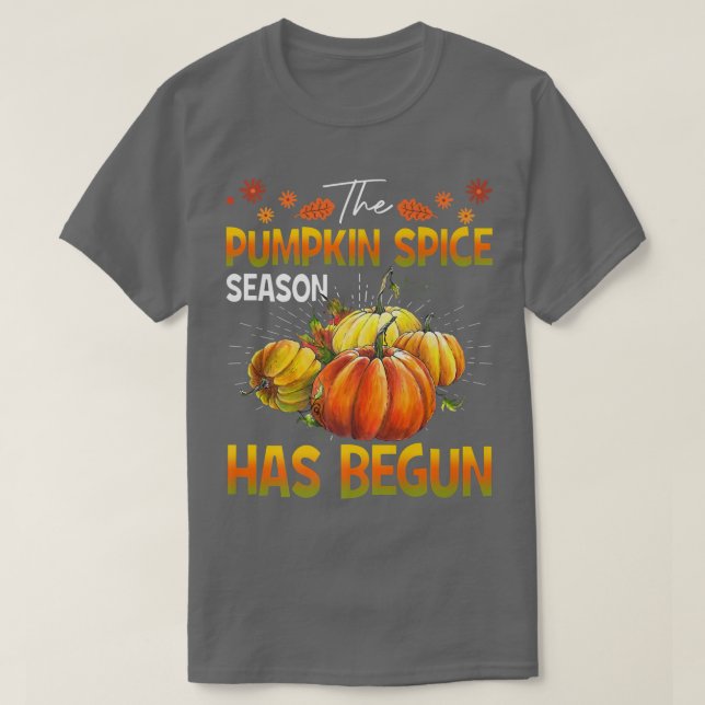 Camiseta A Época Pumpkin Spice ComeçouFall outono (Frente do Design)