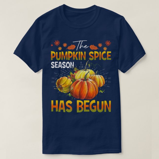 Camiseta A Época Pumpkin Spice ComeçouFall outono (Frente do Design)