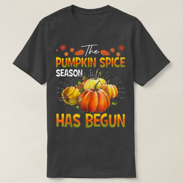 Camiseta A Época Pumpkin Spice ComeçouFall outono (Frente do Design)