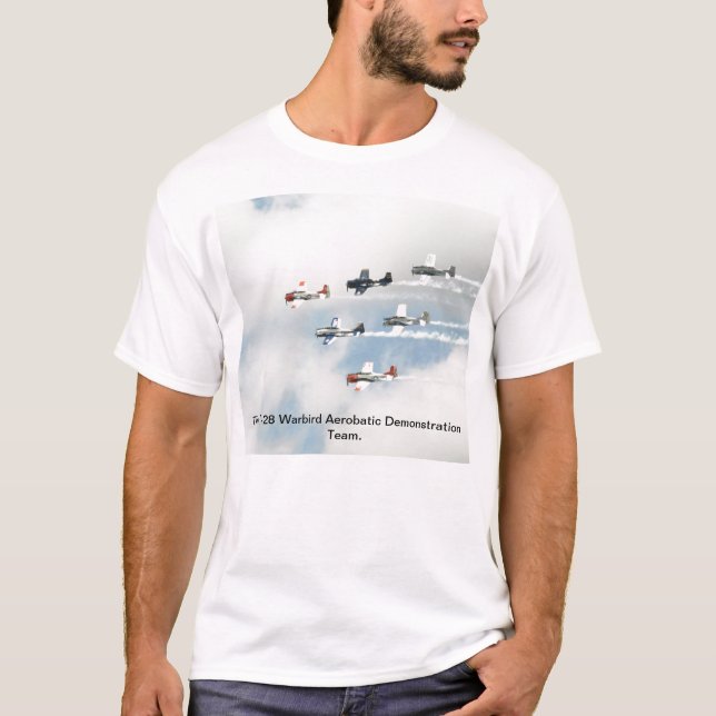 Camiseta A equipe Aerobatic da demonstração de T-28 Warbird (Frente)