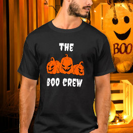 Camiseta A Equipe Boo Moderno Família Halloween Combinando