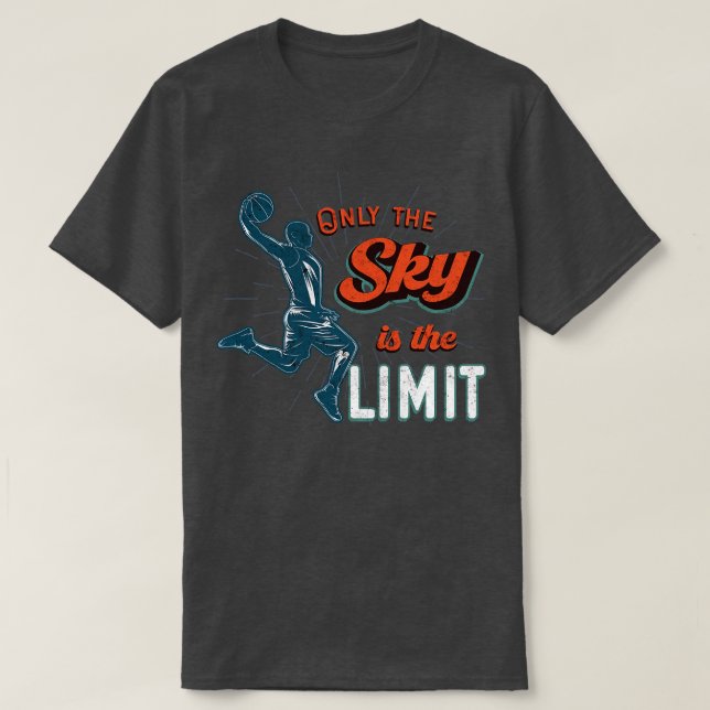 Camiseta A Equipe De Basquete Só Céu É O Limite (Frente do Design)