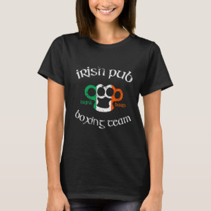 Camiseta A Equipe de Boxing do Duro Pub Irlandês Enfrentou
