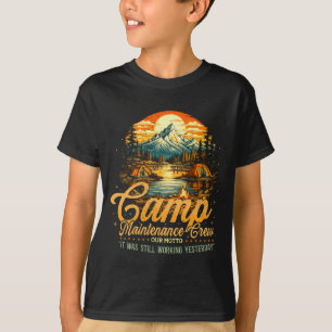 Camiseta A equipe de manutenção do acampamento masculino es