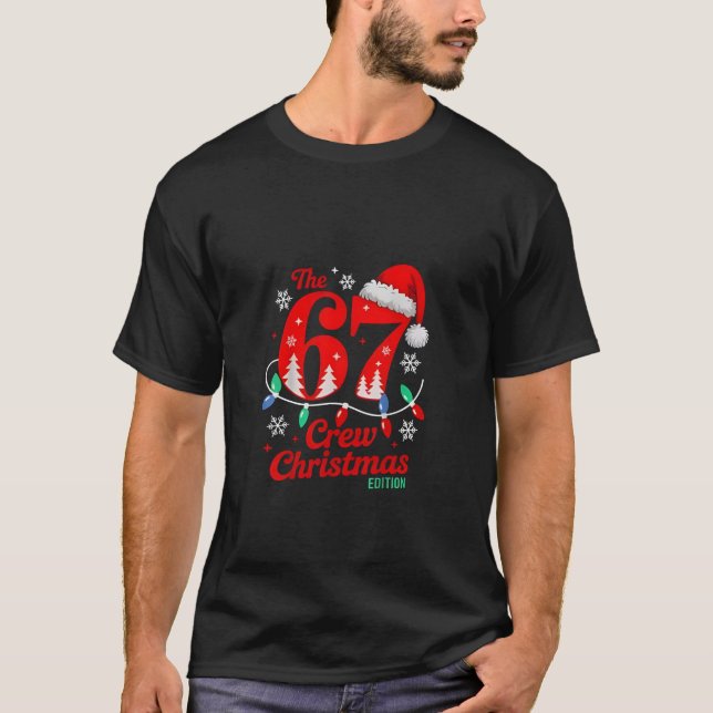 Camiseta A Equipe de Natal 67 Edição Six Seven Brainrot   (Frente)