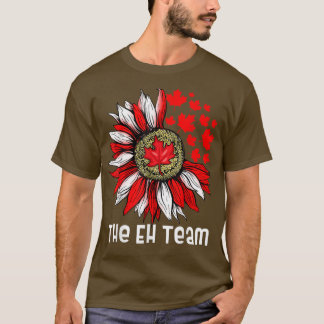 Camiseta A Equipe Eh no dia canadense do plântula de girass