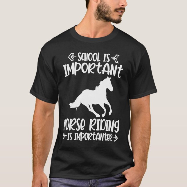 Camiseta A equitação na escola é importante (Frente)
