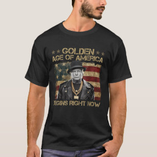 Camiseta A Era de Ouro da América Começa Agora Trump