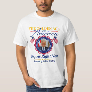 Camiseta A Era De Ouro Da América Começa Agora Trump 2025