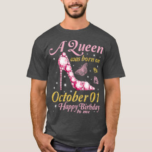 Camiseta A Era Nascer Em 10 De Outubro Feliz Aniversário Pa