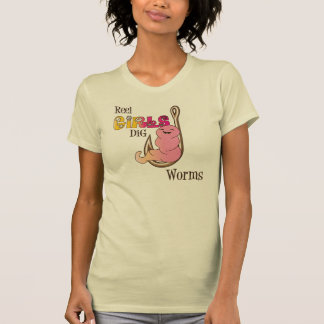 Camiseta A escavação das meninas do carretel Worms o