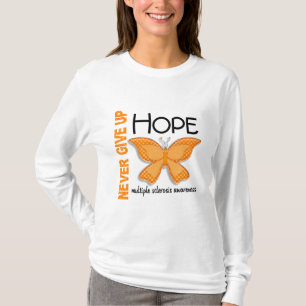Camiseta A esclerose múltipla nunca dá acima a borboleta 