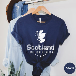 Camiseta A Escócia Está Ligando E Eu Tenho Que Ir Para A T-