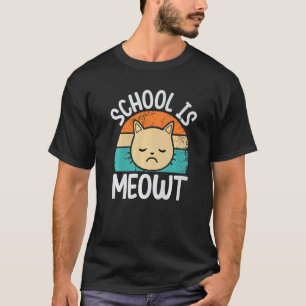 Camiseta A Escola Acabou Gato Gatito A Escola Está Fecha