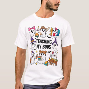 Camiseta A Escola Bonita Fantasma o Tema do Halloween