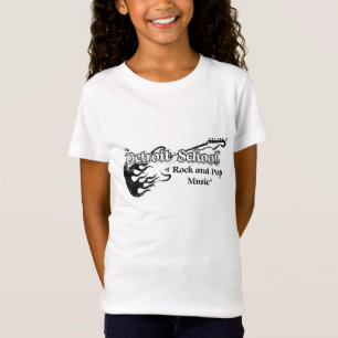 Camiseta A escola de Detroit da rocha e do Grunge da menina
