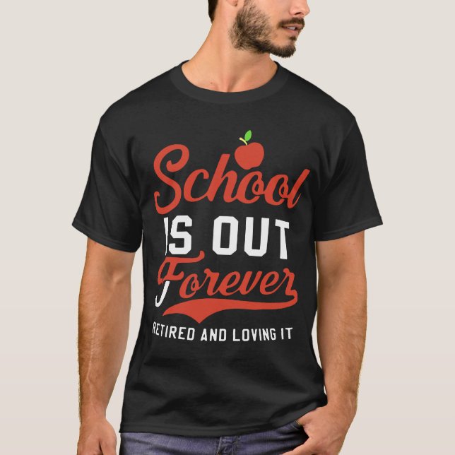 Camiseta a escola é aposentada para fora para sempre e (Frente)