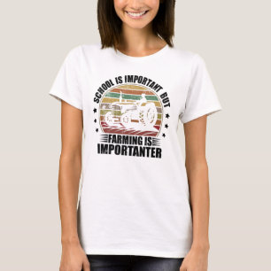 Camiseta A Escola É Importante, Mas A Agricultura É Impor