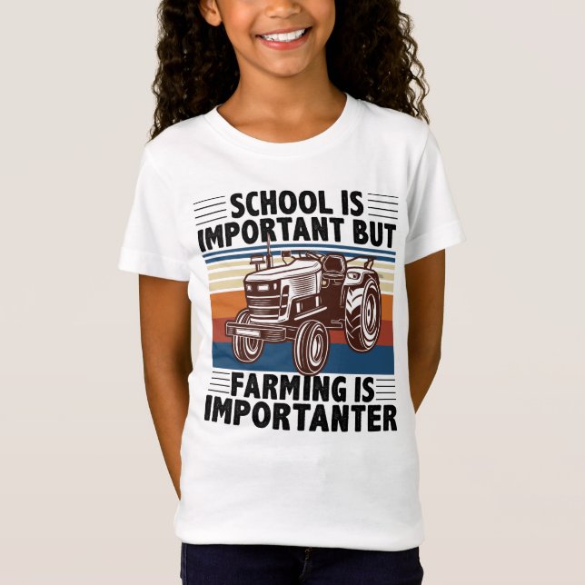 Camiseta A Escola É Importante, Mas A Agricultura É Importa (Frente)