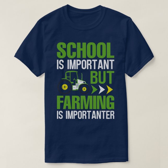 Camiseta A Escola É Importante, Mas A Agricultura É Importa (Frente do Design)