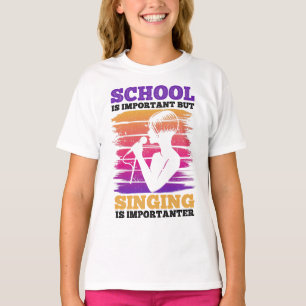 Camiseta A Escola É Importante, Mas A Cantar É Importante
