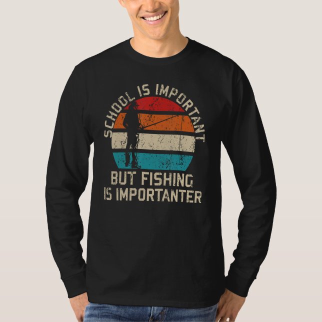 Camiseta A Escola É Importante Mas A Pesca É Importante Par (Frente)
