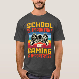 Camiseta A escola é importante, mas jogos são Nerd importan