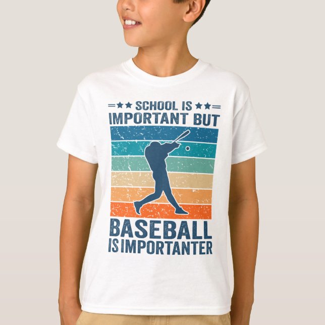 Camiseta A Escola É Importante Mas O Baseball É Importante (Frente)