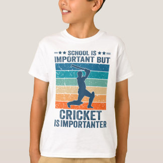 Camiseta A Escola É Importante, Mas O Críquete É Importante