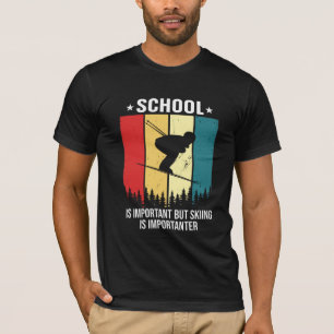 Camiseta A Escola É Importante Mas O Esqui É Importante