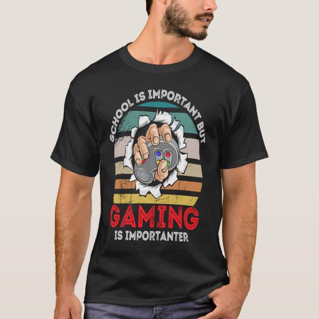 Camiseta A Escola É Importante, Mas Os Jogos São Importante (Frente)