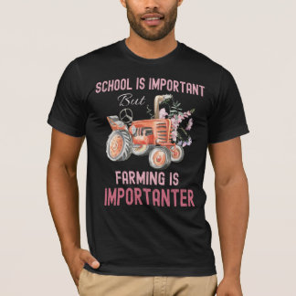 Camiseta A Escola É Importante Para A Agricultura