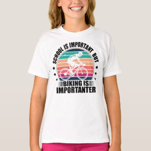 Camiseta A escola é importante para a bicicleta de montanha