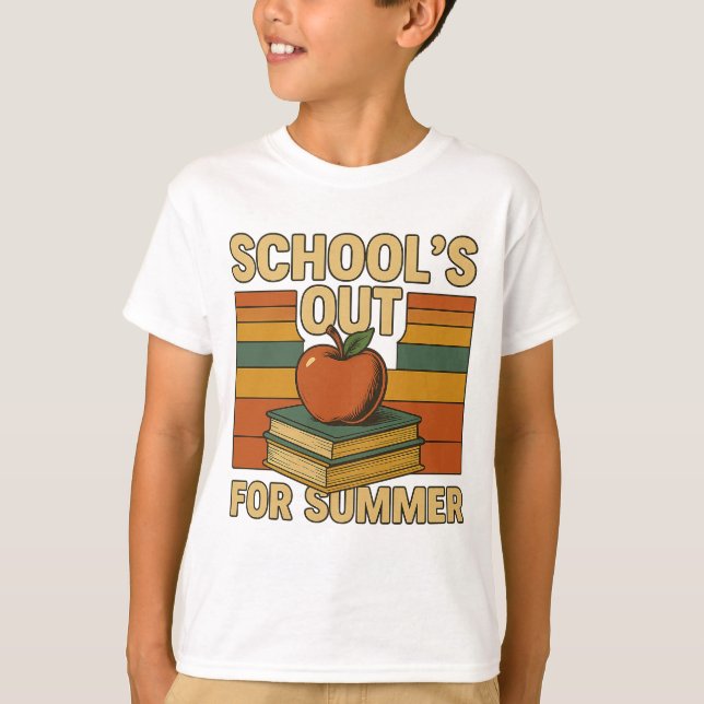 Camiseta A escola está fora no verão (Frente)