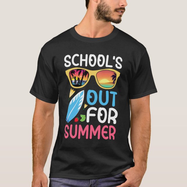 Camiseta A escola está fora para férias de verão engraçadas (Frente)