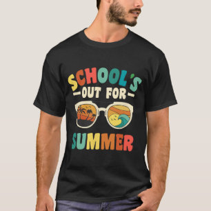 Camiseta A escola está fora para o verão para os estudantes