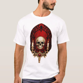 Camiseta A escura elegância do estilo gótico.