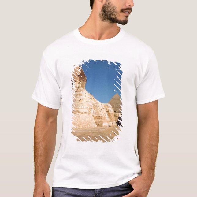 Camiseta A esfinge e a pirâmide de Khafre, Giza (Frente)
