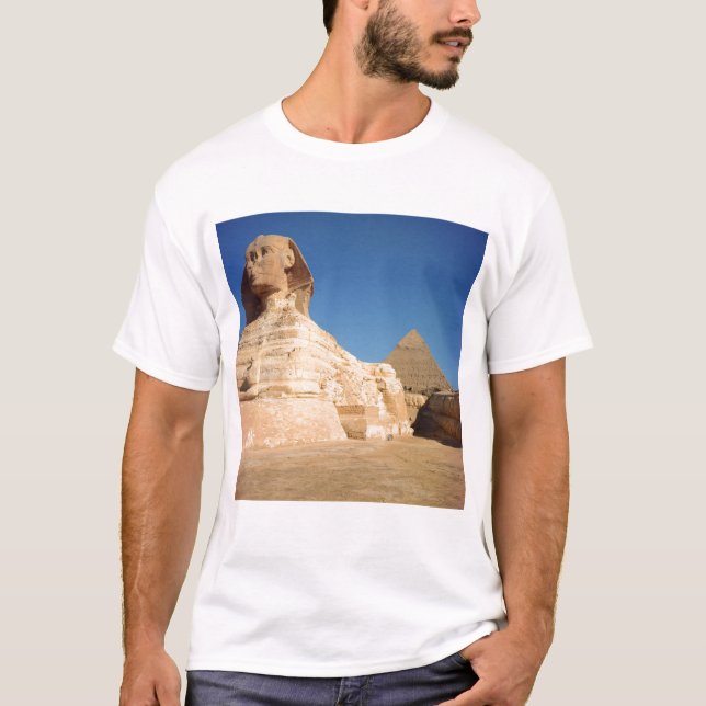 Camiseta A esfinge e a pirâmide de Khafre, Giza (Frente)