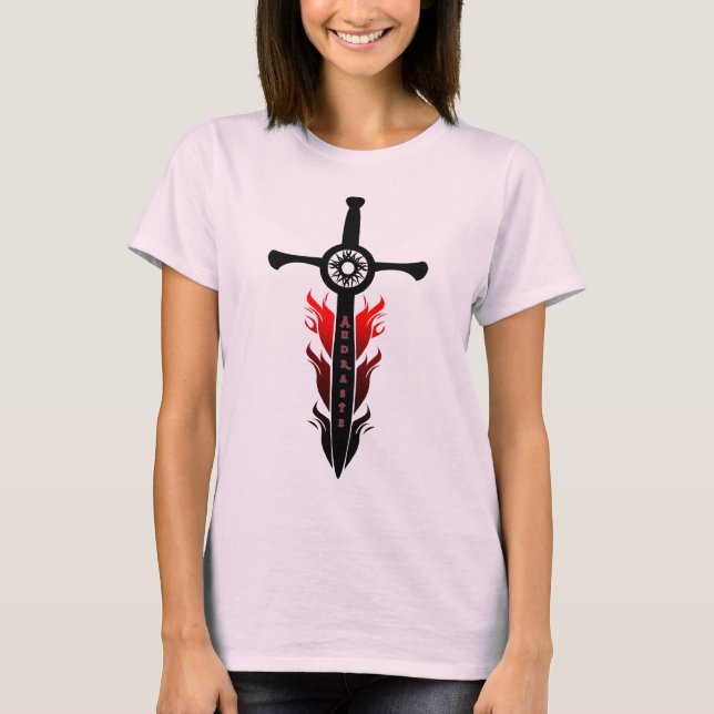 Camiseta A espada flamejante de Andraste (Frente)