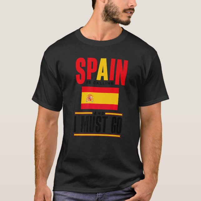 Camiseta A espanha Da Espanha Espanhola De Bandeiras De Esp (Frente)